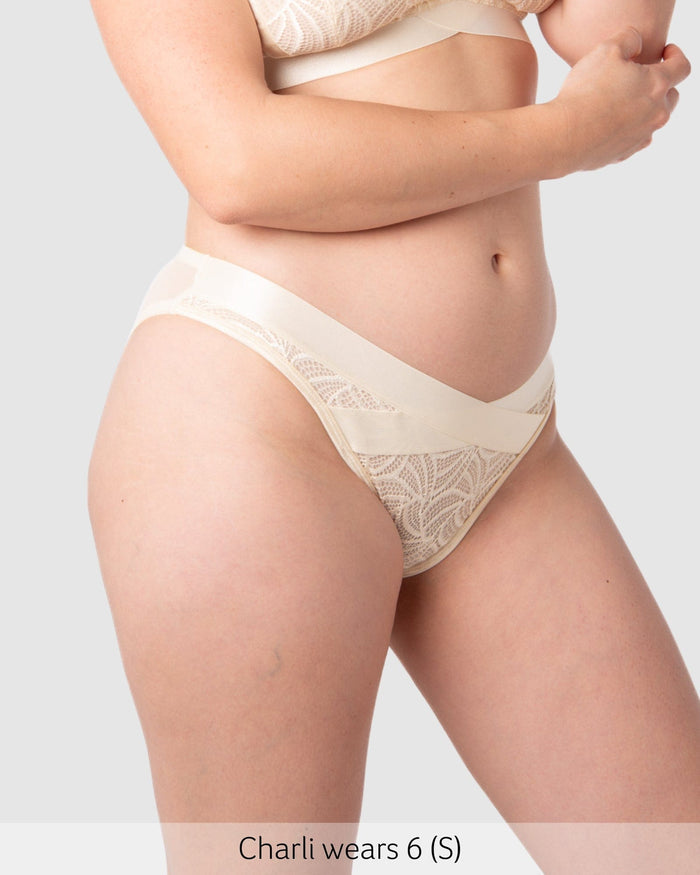Warrior 2.0 Bikini Brief in Ivory — maternity and nursing bikini brief — Hotmilk Lingerie