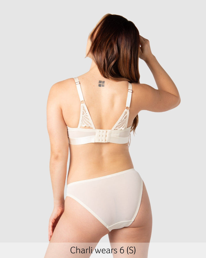 Warrior 2.0 Bikini Brief Ivory — back view — Hotmilk Lingerie