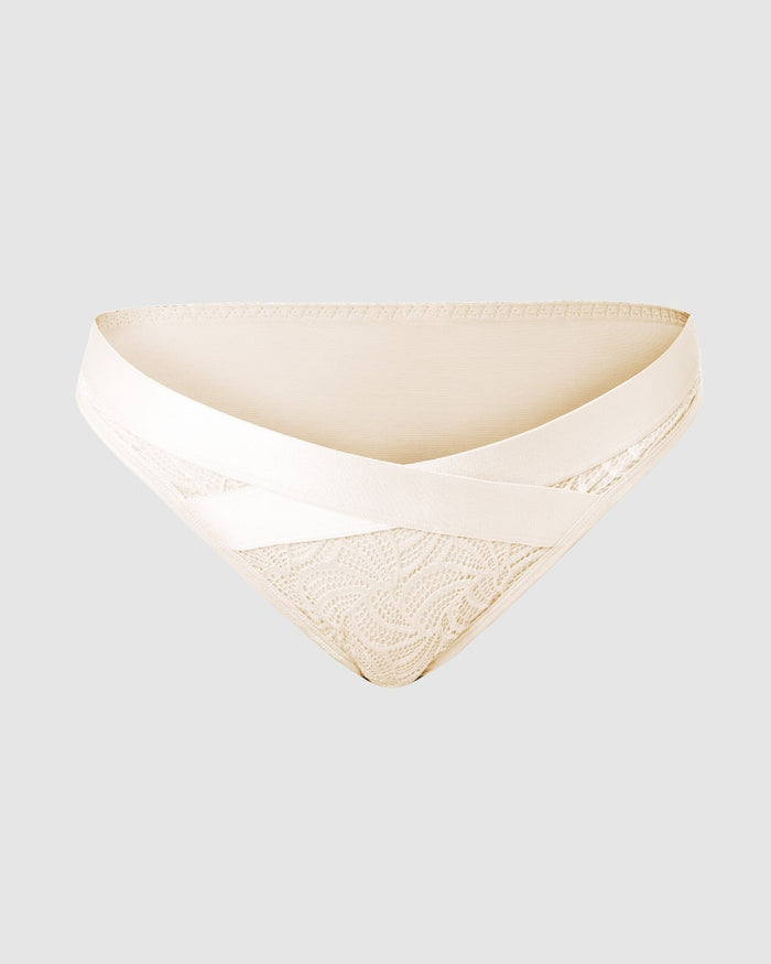 Warrior 2.0 Bikini Brief Ivory — lifestyle shot, pregnancy and nursing brief — Hotmilk Lingerie