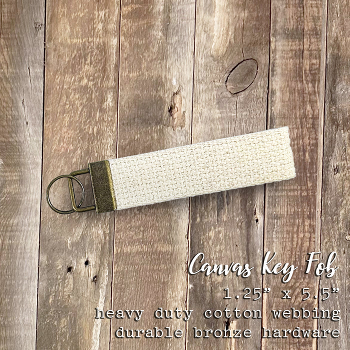 Watercolor Arrows - Valentine's Day Canvas Key Fob