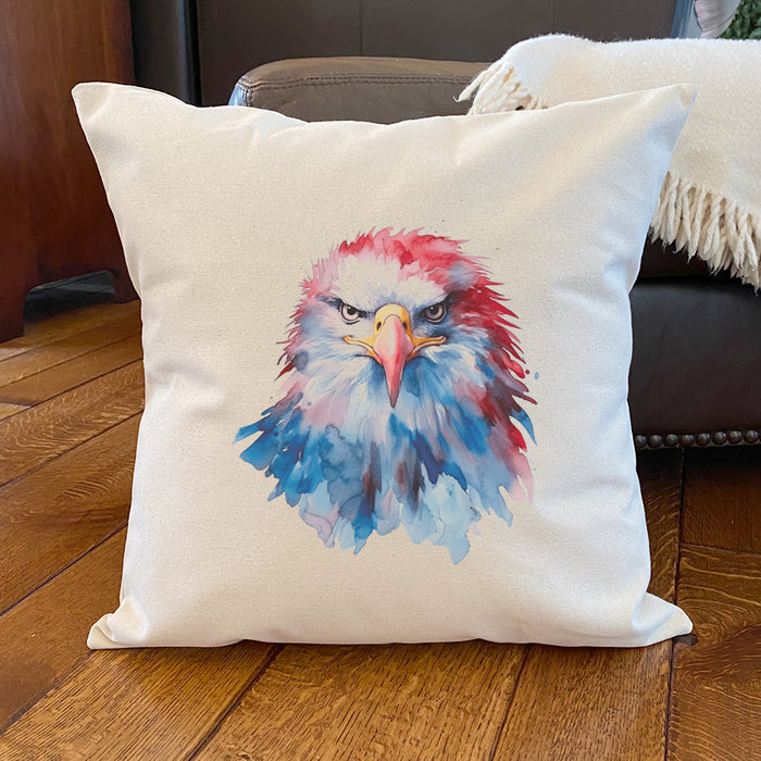 Watercolor Patriotic Eagle - Square Canvas Pillow