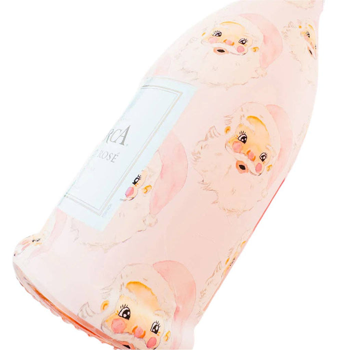 Watercolor Pink Santa- Prosecco