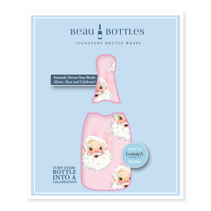 Watercolor Pink Santa- Prosecco