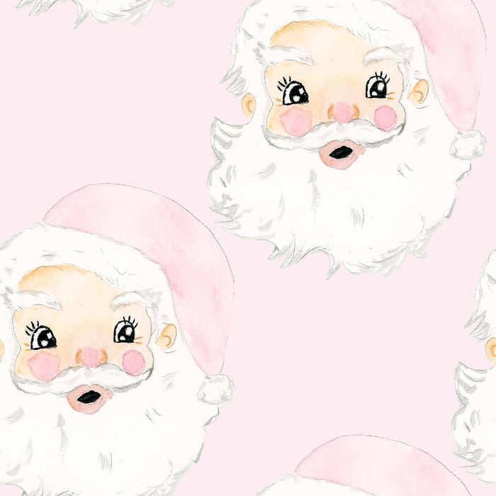 Watercolor Pink Santa- Prosecco