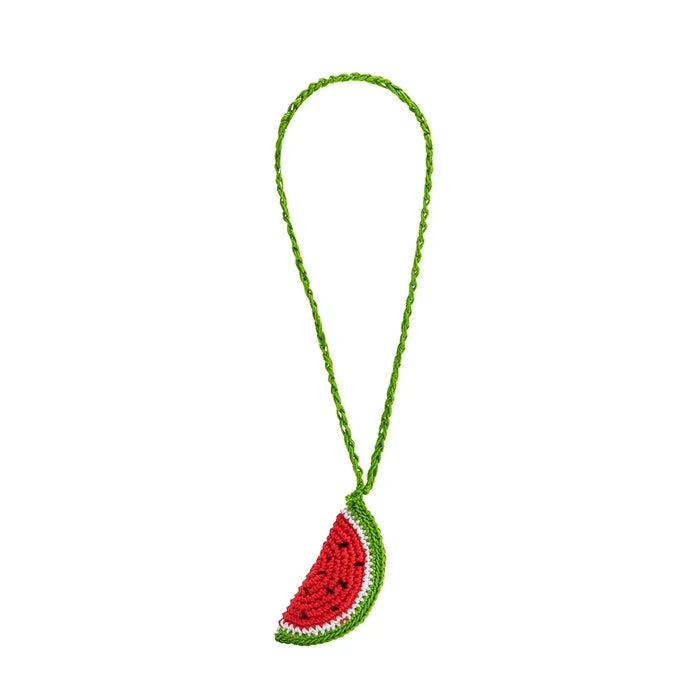 Watermelon Hand Crochet Bag Charm