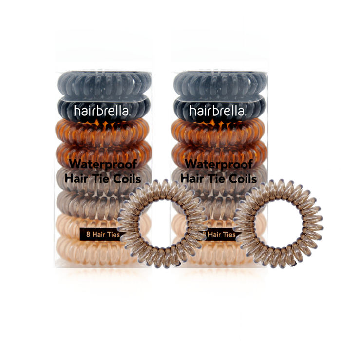 Waterproof Spiral Hair Ties Bundle