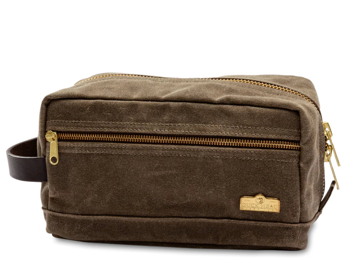 Waxed Canvas Dopp Kit - Field Brown