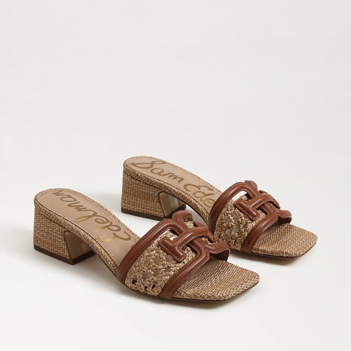 Waylon Weave Slide Sandal-Cognac
