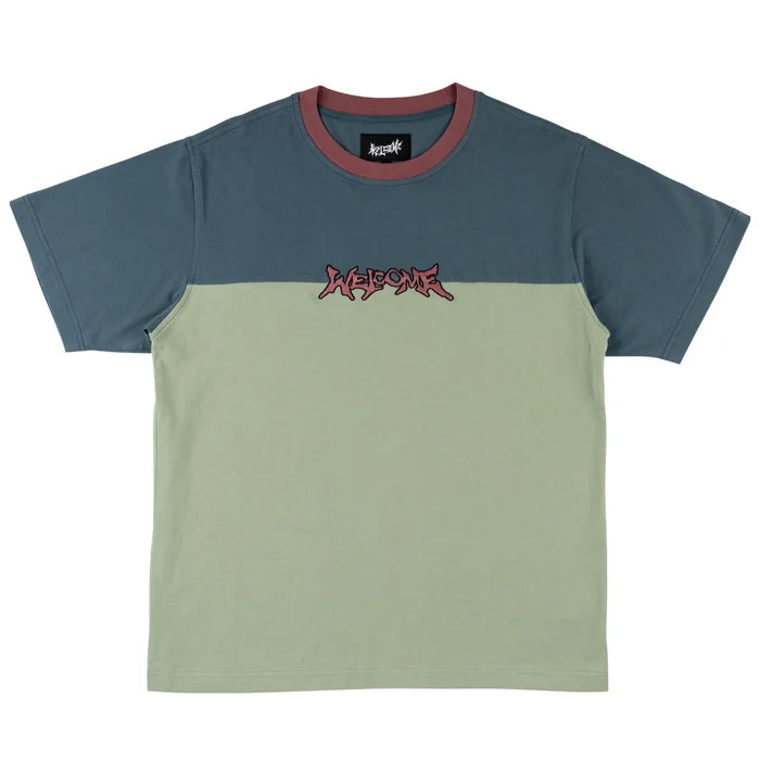 WELCOME - GRIDIRON S/S FOOTBALL TEE (DEEP SLATE/LILY)