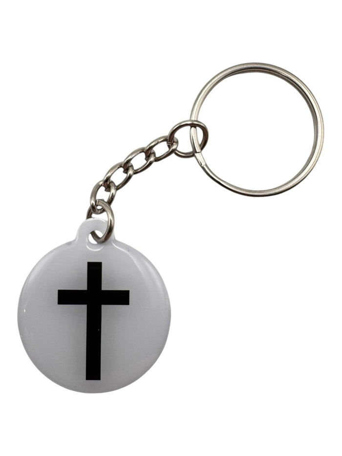 White + Cross  | Tap To Pray® Acrylic Keychain