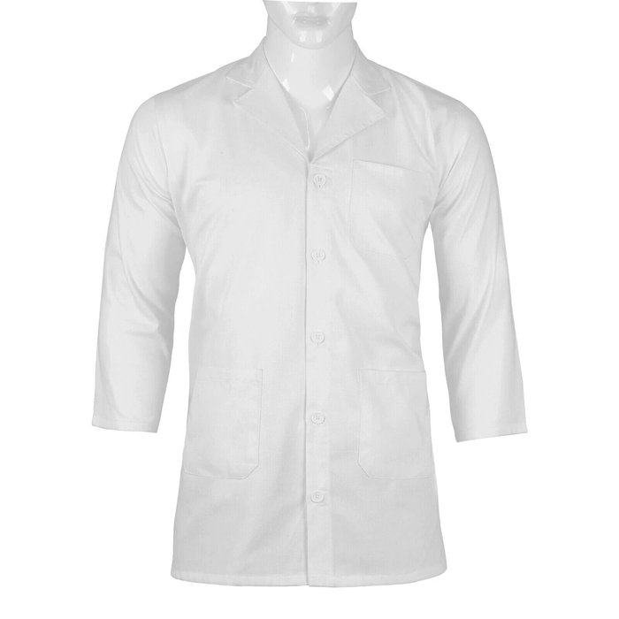 White full lab coat picture close look