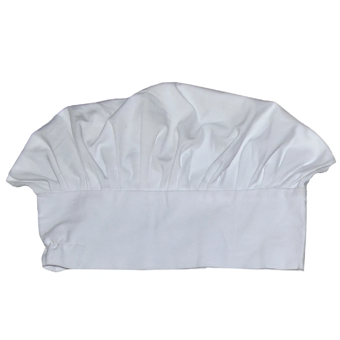 White chef's hat on a white background