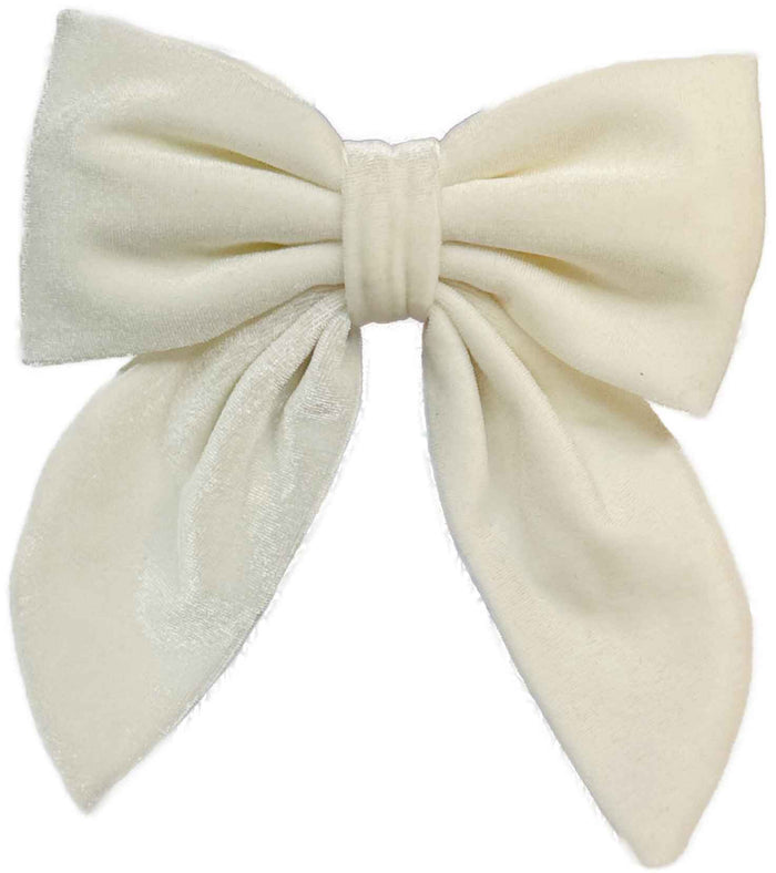White Velvet Bottle Bow
