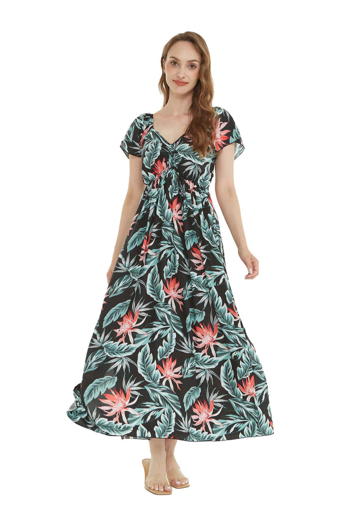 Women's Maxi Rahee Dress in Blooming Lily
