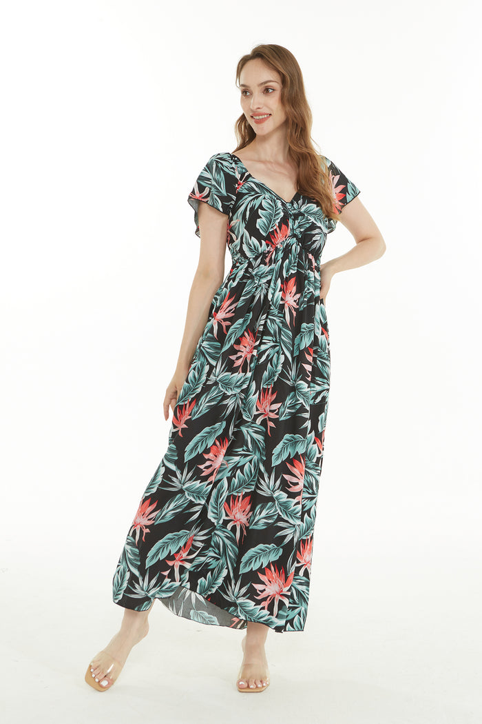 Women's Maxi Rahee Dress in Blooming Lily