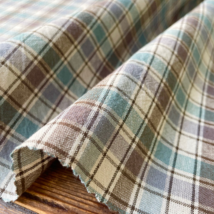 Yarn Dyed Collection - Tone Block Check - Brown - Textile Pantry