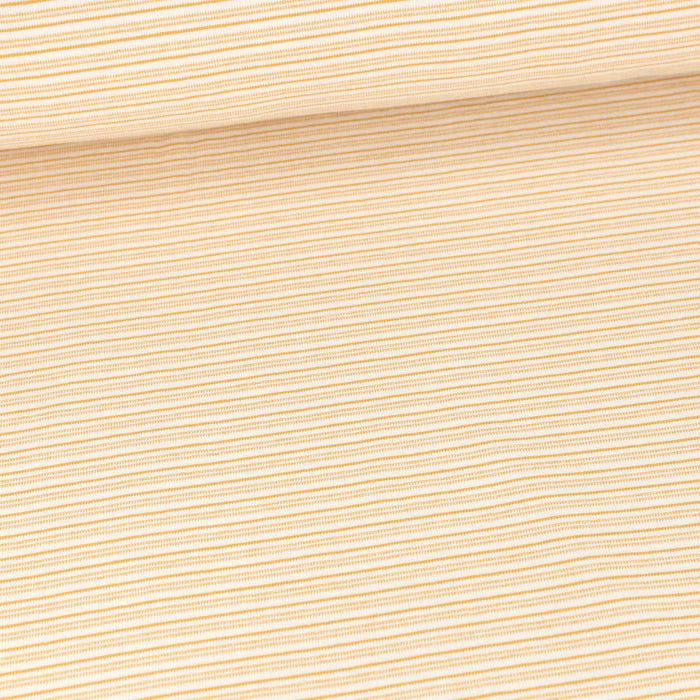 Yarn Dyed Stripes Mustard Organic French Terry