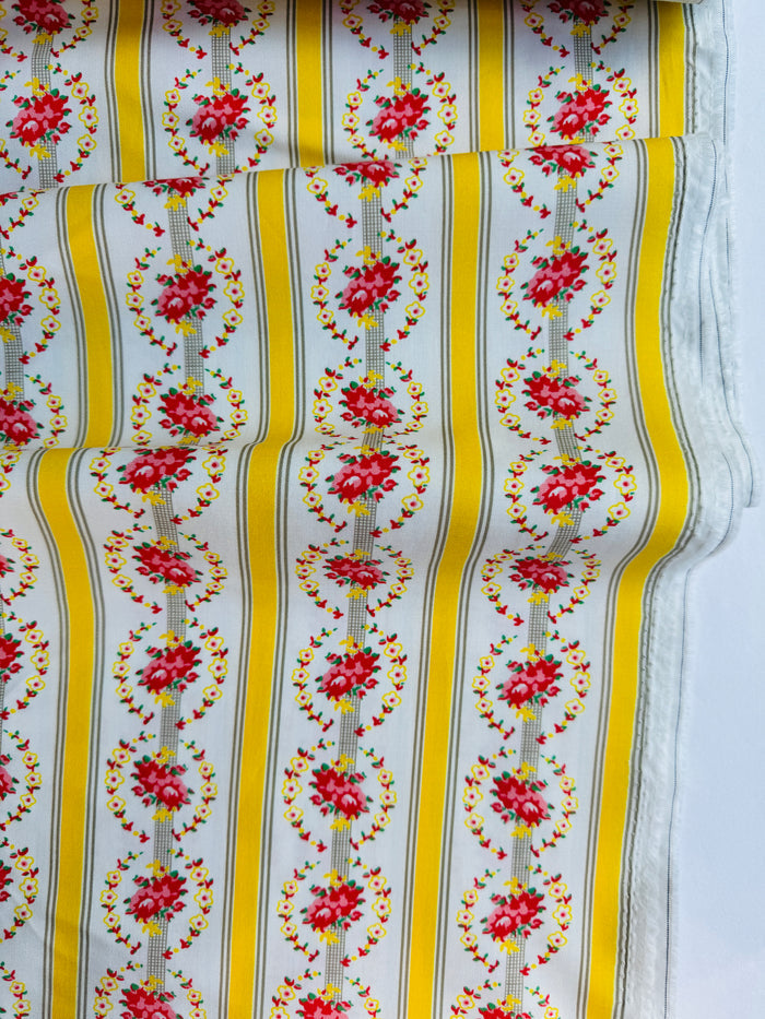 Yellow Floral Stripe - MomNSon