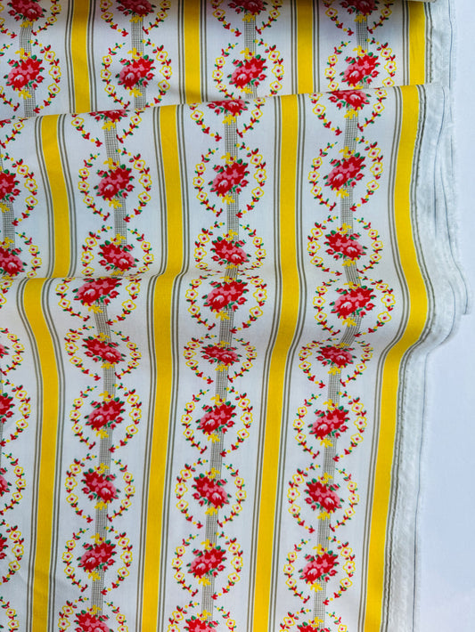 Yellow Floral Stripe - MomNSon
