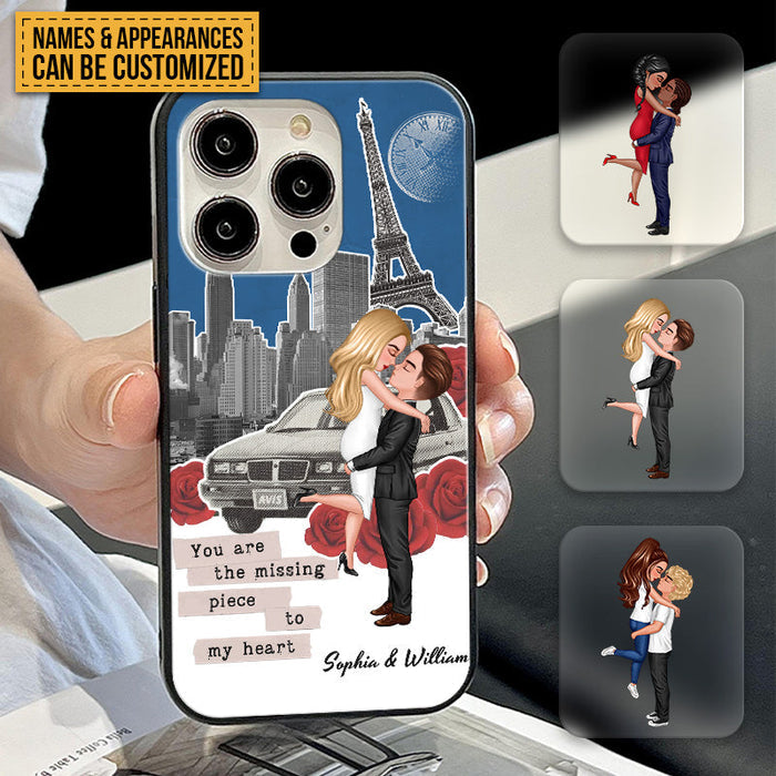 You Are The Missing Piece To My Heart - Couple Phone Case - Gift For Couples  Personalized Custom Phone Case
