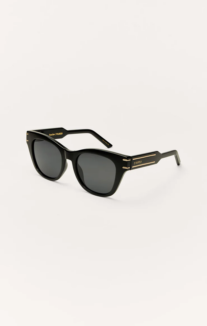 Z Supply Front Row Polarized Sunglasses - Polished Black