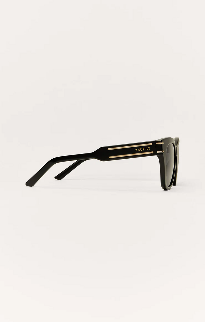 Z Supply Front Row Polarized Sunglasses - Polished Black