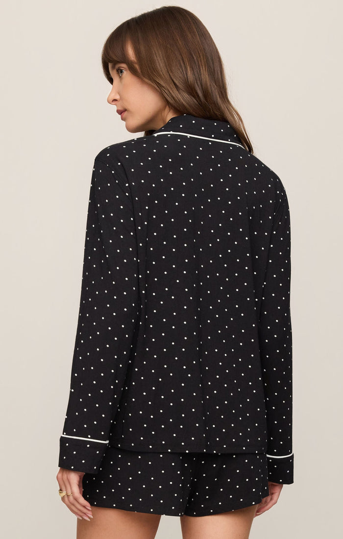 Z Supply Luxe Dot PJ Top - Black