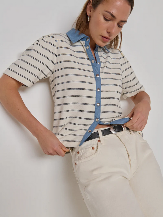 Zoe Snap Top - Tuscany Stripe