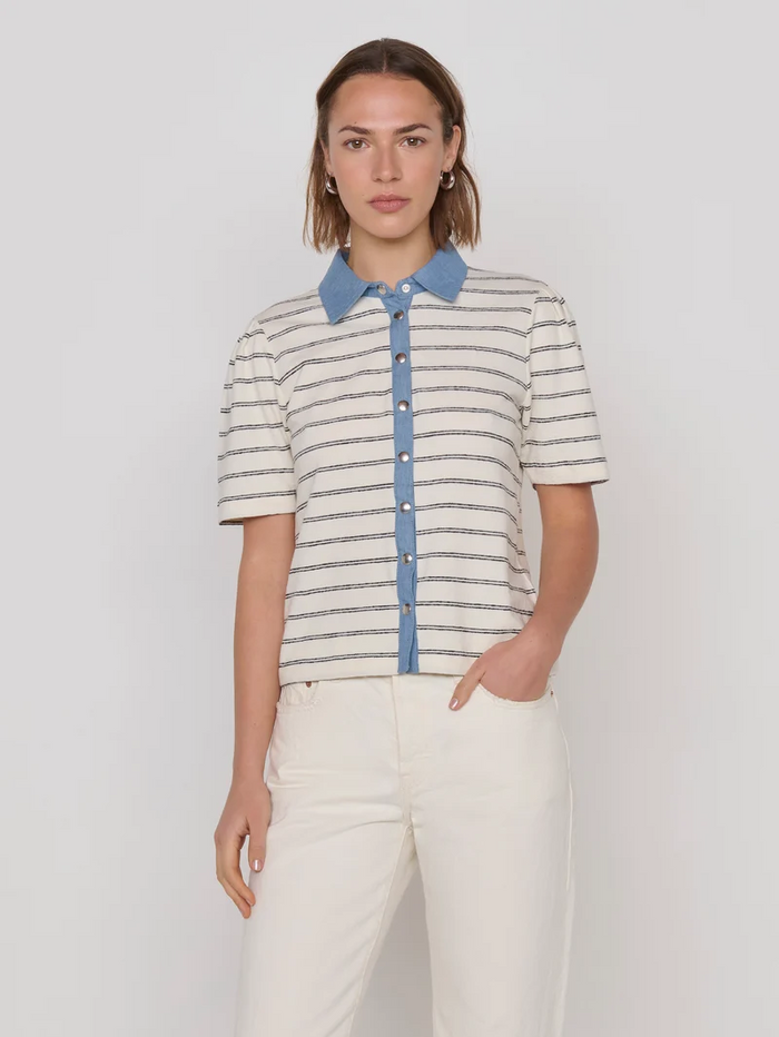 Zoe Snap Top - Tuscany Stripe